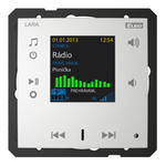 Radio por internet LARA-R/AL Aluminio, diseño LOGUS90, EFAPEL, ELKOEP, iNELS