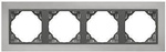 EFAPEL METALLO MARCO 4-elementos Cromo/Gris 90940 TRS