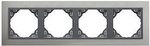 EFAPEL METALLO MARCO 4-elementos Aluminio/Gris 90940 TUS