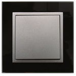 EFAPEL CRYSTAL MARCO 1-elemento Negro/Aluminio 90910 TEA