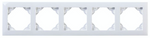 90950 TBR - EFAPEL - BASE - Marco básico de plástico, 5-elementos / Blanco