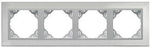 EFAPEL METALLO MARCO 4-elementos INOX/ALUMINIO 90940 TIA