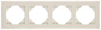 90940 TMF - EFAPEL - BASE - Marco básico de plástico, 4-elementos / Marfil