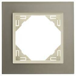 EFAPEL METALLO MARCO 1-elemento Titanio/Perla 90910 TTP