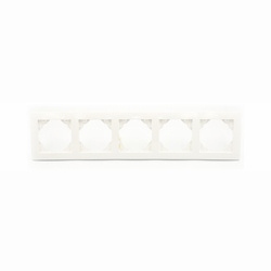 90950 TBR - EFAPEL - BASE - Marco básico de plástico, 5-elementos / Blanco