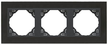 EFAPEL METALLO MARCO 3-elementos Niquel/Gris 90930 TQS
