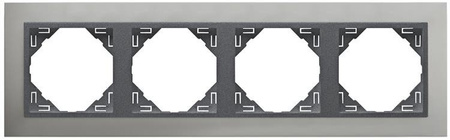 Efapel metallo ramka 4-krotna alu grafit 90940 tus
