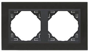 Efapel metallo ramka 2-krotna nikiel grafit 90920 tqs