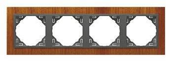 EFAPEL MARCO DE ARBORE 4-elementos Caoba/Gris 90940 TMS