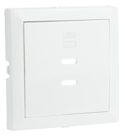 Efapel Logus90 element centralny do gniazda podw.usb biały 90675 TBR