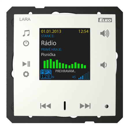 Radio internetowe LARA-R/GE lodowy, design LOGUS90, EFAPEL, ELKOEP, iNELS