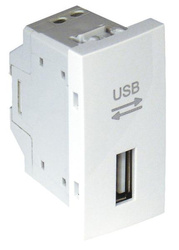 Efapel Quadro45 gniazdo USB biały 45437 SBR