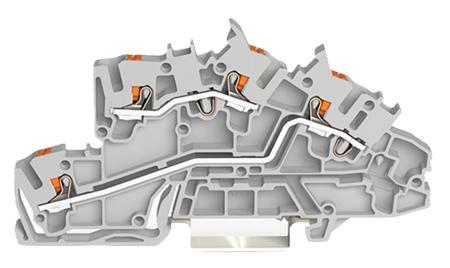 Wago złączka piętrowa z przyciskami na szynę DIN 2,5mm2 L/L 2203-7642 1szt