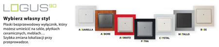 iNELS RF Control - 2-kanałowy bezprzewodowy łącznik, bez ramki i klawisza - RFWB-20/G