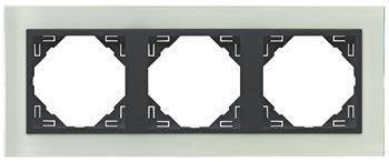 EFAPEL CRYSTAL MARCO 3-elementos Virdio/Gris 90930 TCS