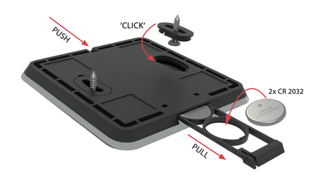 SZKLANY 4-kanałowy bezprzewodowy łącznik iNELS RFCONTROL - RFGB-40/B BLACK SHARP
