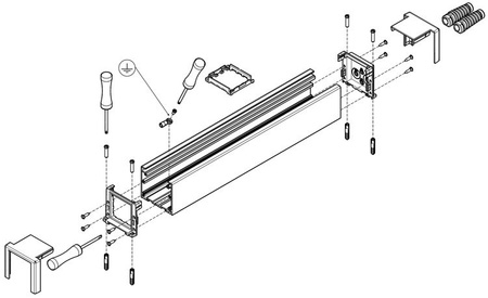 Efapel listwa biurkowa 62x360,5x62mm 83202 SBR