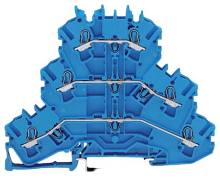 Wago złączka 3-piętrowa na szynę DIN 2,5mm2 przelotowa N/N/N 2002-3204 1szt
