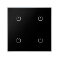 SZKLANY 4-kanałowy bezprzewodowy łącznik iNELS RFCONTROL - RFGB-40/B BLACK SHARP