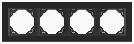EFAPEL CRYSTAL MARCO 1-elemento Negro/Negro 90910 TEP