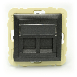 Efapel Logus90 element centralny do gniazda telefonicznego/komputerowego grafit 90442 SIS