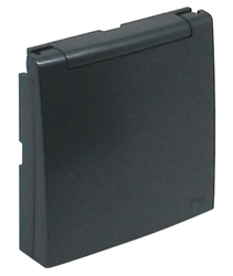 Efapel Logus90 element centralny do gniazda schuko ip44 grafit 90634 TIS