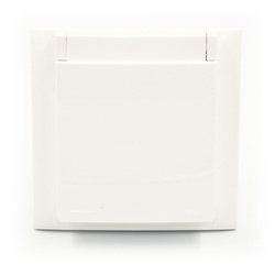 Efapel Logus90 ramka z klapką do gniazda ip44 biały 90961 TBR