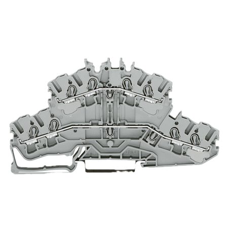 Wago złączka 2-piętrowa 4-przewodowa przelotowa na szynę DIN 2,5mm2 L/L 2002-2401 1szt