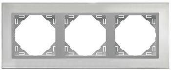 EFAPEL METALLO MARCO 3-elementos INOX/ALUMINIO 90930 TIA