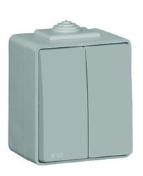 Efapel Waterproof48 łącznik podwójny n/t IP65 szary 48061 CCZ