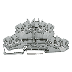 Wago złączka 2-piętrowa 4-przewodowa przelotowa na szynę DIN 2,5mm2 L/L 2002-2401 1szt