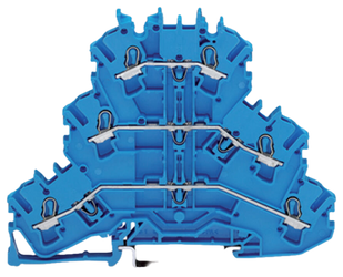 Wago złączka 3-piętrowa na szynę DIN 2,5mm2 przelotowa N/N/N 2002-3204 1szt
