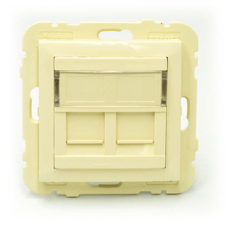 Efapel Logus90 element centralny do gniazda telefonicznego/komputerowego kość słoniowa 90442 smf