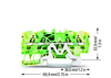 221-412 100 pcs WAGO COMPACT Splicing Connector