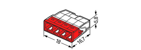 2273-204 WAGO Borna COMPACT para caja de derivación 100 Piezas