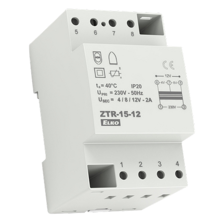 Elko EP transformator dzwonkowy ztr-15-12 (zamiennik za ztr-10)
