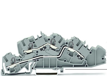 Wago złączka instalacyjna 3 - piętrowa  z otworem montażowym  L/L 4,00 mm² szary 2005-7642 1szt