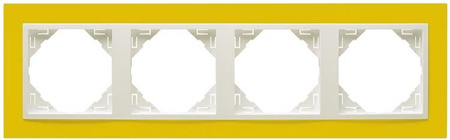 Efapel animato ramka 4-krotn zółty lodowy 90940 trg
