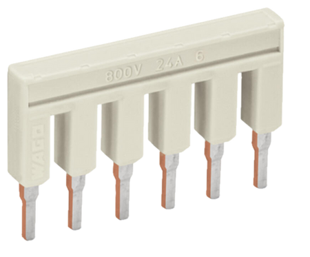 Wago mostek 6 - torowym z izolacją  jasnoszary 2002-406 1szt