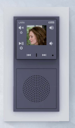 Radio internetowe LARA-R/PE perłowy, design LOGUS90, EFAPEL, ELKOEP, iNELS