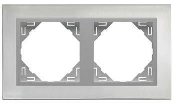 EFAPEL METALLO RAMKA 2-KROTNA STAL INOX ALUMINIUM 90920 IA
