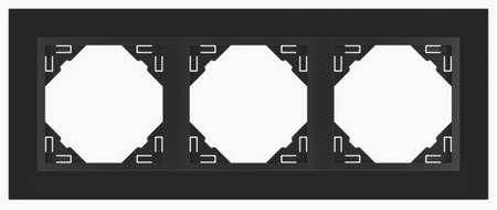 EFAPEL CRYSTAL MARCO 1-elemento Negro/Negro 90910 TEP