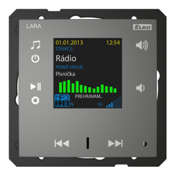 Radio por internet LARA-R/IS gris, diseño LOGUS90, EFAPEL, ELKOEP, iNELS