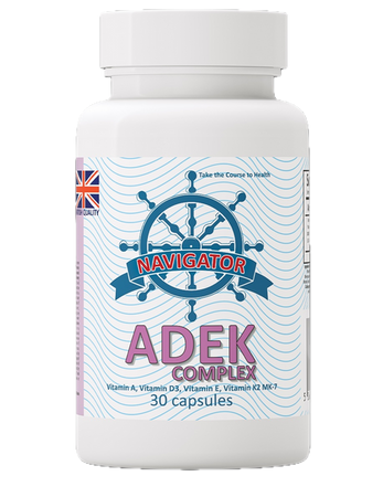 NAVIGATOR ADEK witamina A D3 E K2 MK-7 30 kaps. +GRATIS