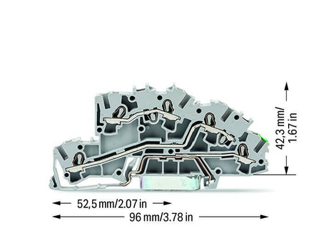 Wago złączka 3-piętrowa na szynę DIN 2,5mm2 L/L/PE 2003-7645 1szt