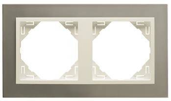 EFAPEL METALLO MARCO 2-elementos Titanio/Perla 90920 TTP