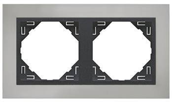 EFAPEL METALLO MARCO 2-elementos Cromo/Gris 90920 TRS