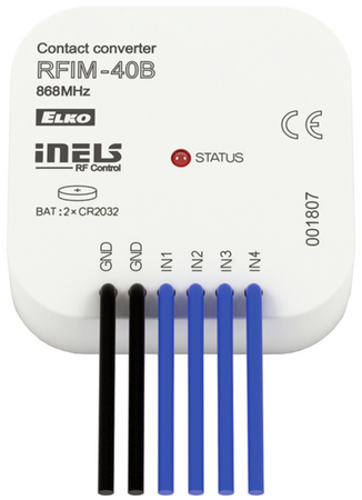 iNELS RF Control - uniwersalny bezpotencjałowy nadajnik, 4-kanały RFIM-40B