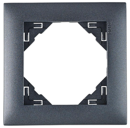 EFAPEL AQUARELLA Marco metalizado 1-elemento Gris 90910 TIS