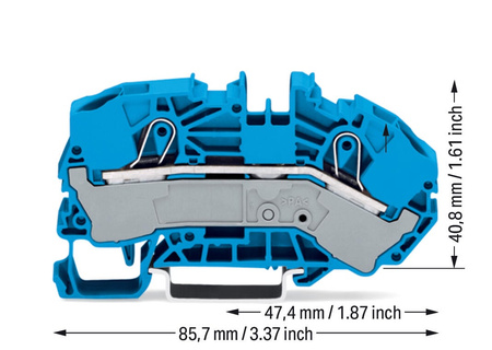 Wago złączka zasilająca 2-przewodowa na szynę DIN 16mm2  2016-7604 1szt